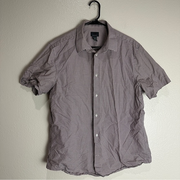 HM Premium Cotton Button Up Short Sleeve Shirt Size XL - Picture 1 of 5